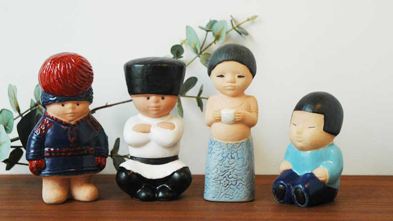 Nils(ニルス）/世界の子どもたち/オブジェ・置物/Lisa Larson(リサ