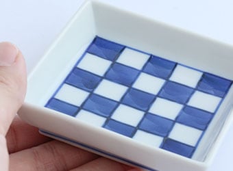 長右衛門窯 銘々皿（市松・角小）｜九谷焼のうつわ｜和食器通販 じろや