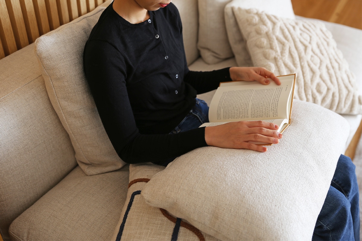 LANA SOFA 3人掛け アイボリー オーク/ウォルナット