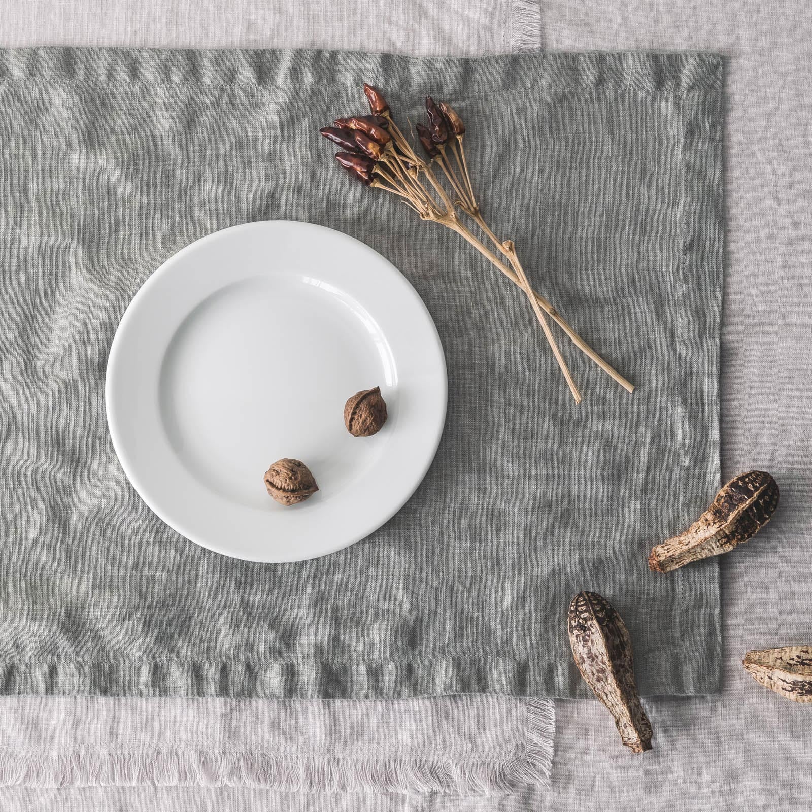 SONORO _ リネン ランチョンマット _ ブルーグリーン