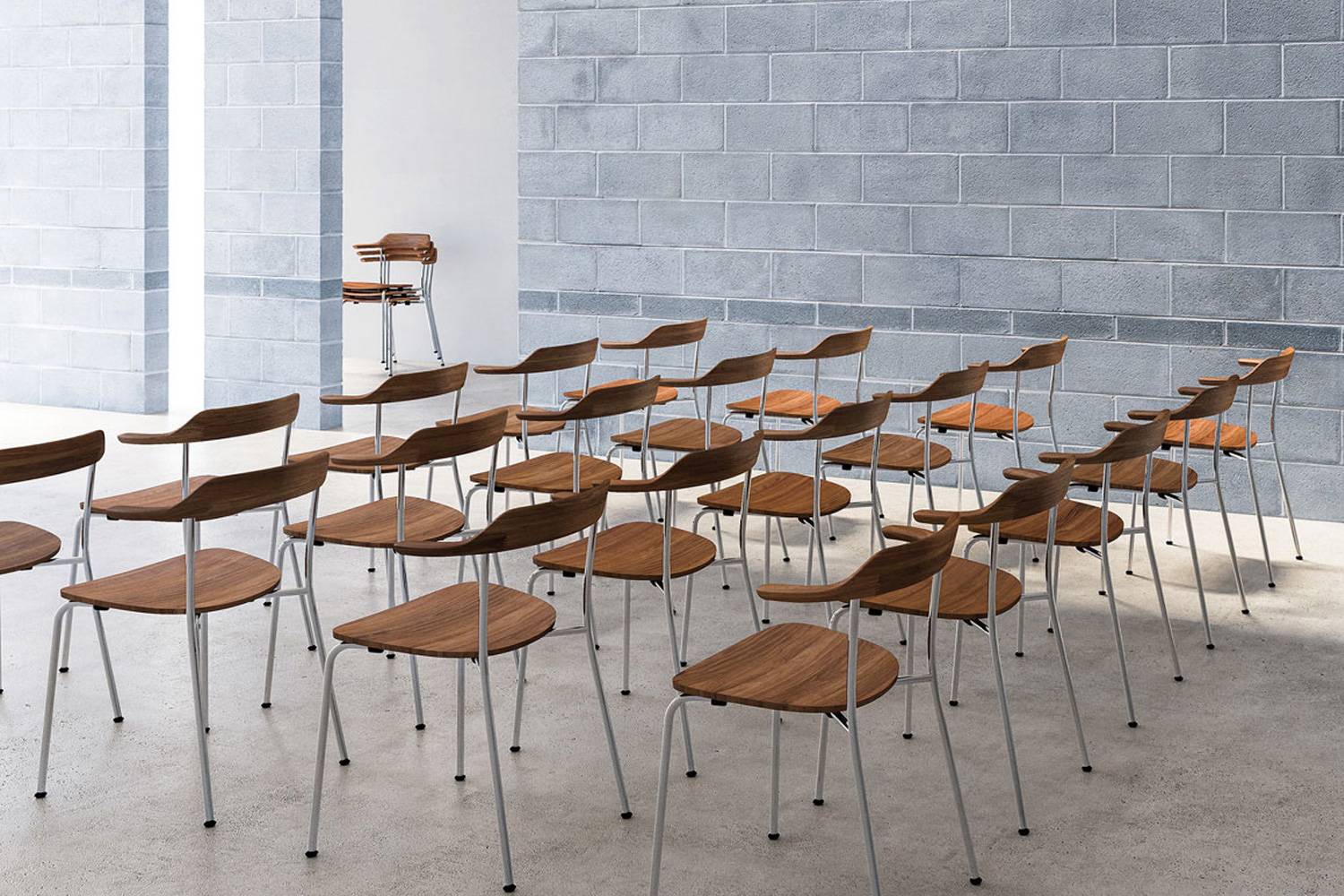 ヒロシマ アームチェア スタッキング 板座の通販 | 家具・インテリア