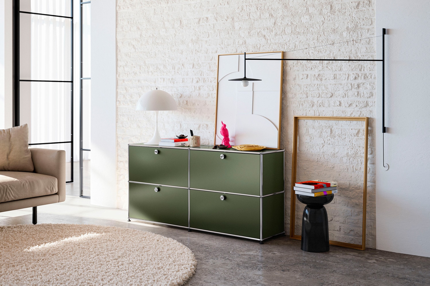 USMハラー サイドボード オリーブグリーンの通販 | 家具・インテリア