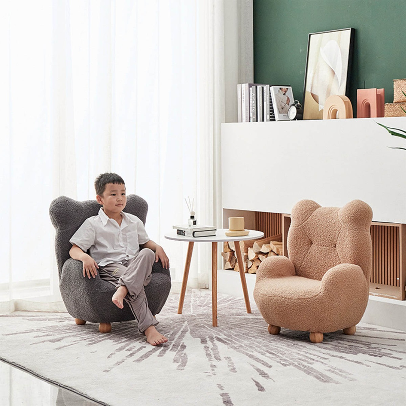 小] VeroMan 一人掛けソファ ソファ カウチ チェア キッズ 動物