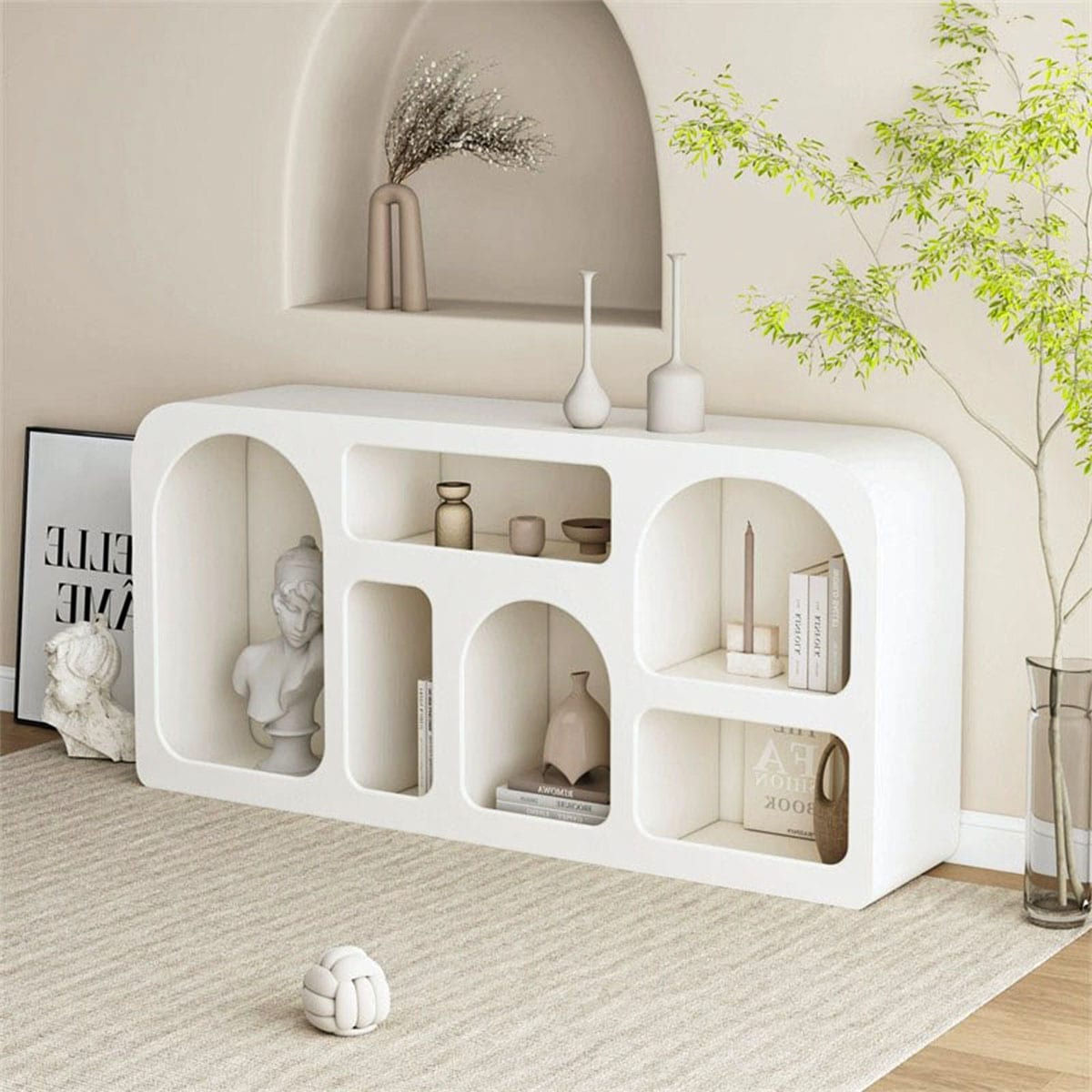 120cm] VeroMan マントルピース シェルフ ホワイト 白 ディスプレイ