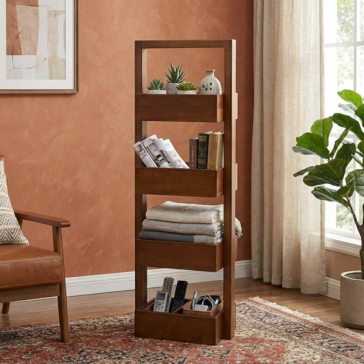 VeroMan 木製 収納ラック 4段 収納棚 多層卓上ラック おしゃれ 雑貨