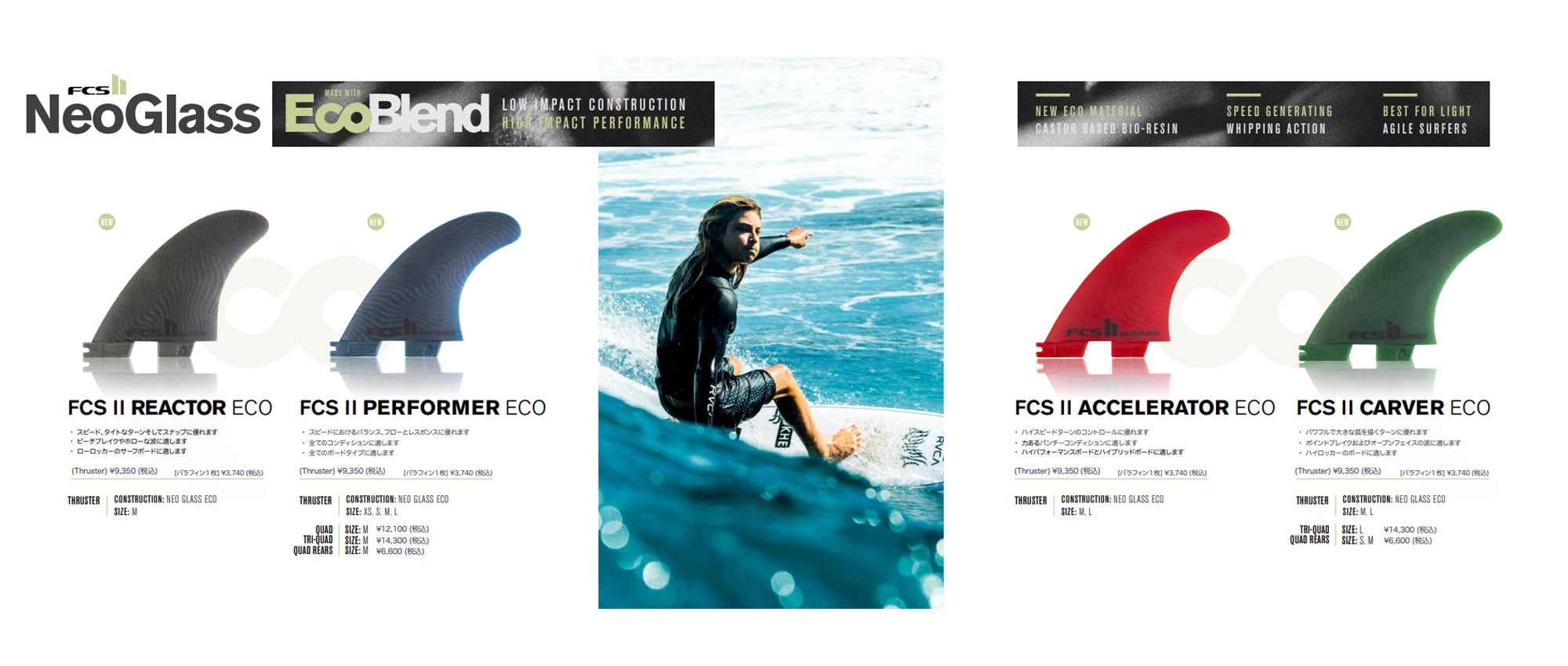 FCS2 エフシーエスツー PERFORMER NEO GLASS ECO TRI-QUAD