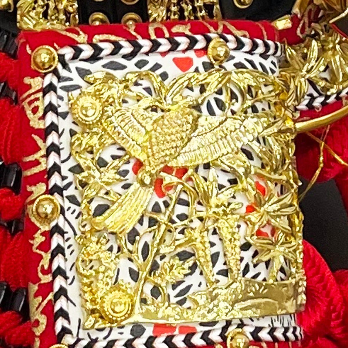 横幅45cm｜11号 竹雀之兜飾り ｜阿古陀形 合わせ鉢｜五月人形