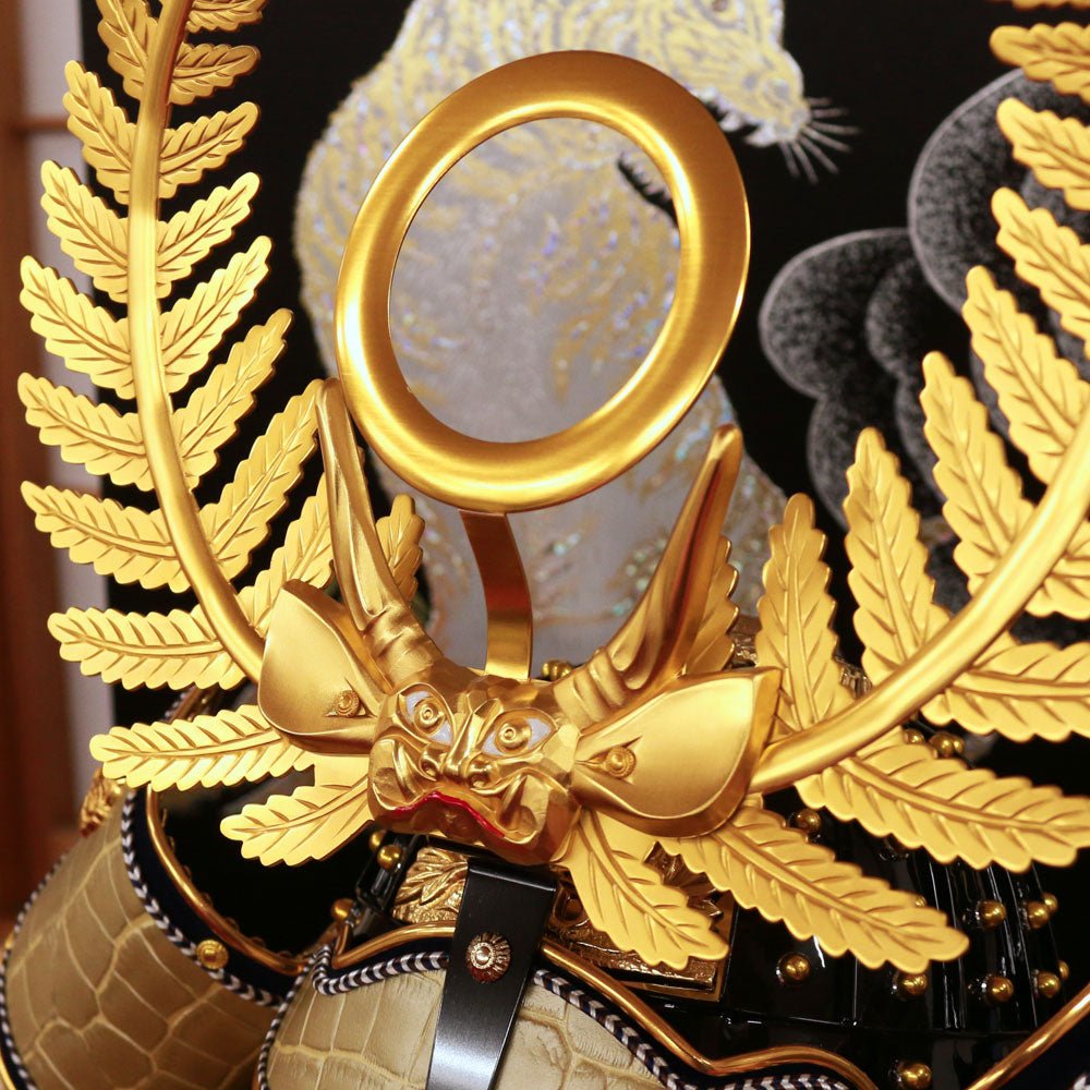 横幅66cm｜翠鳳作 着用収納兜飾り 戦国武将 徳川家康 金｜五月人形