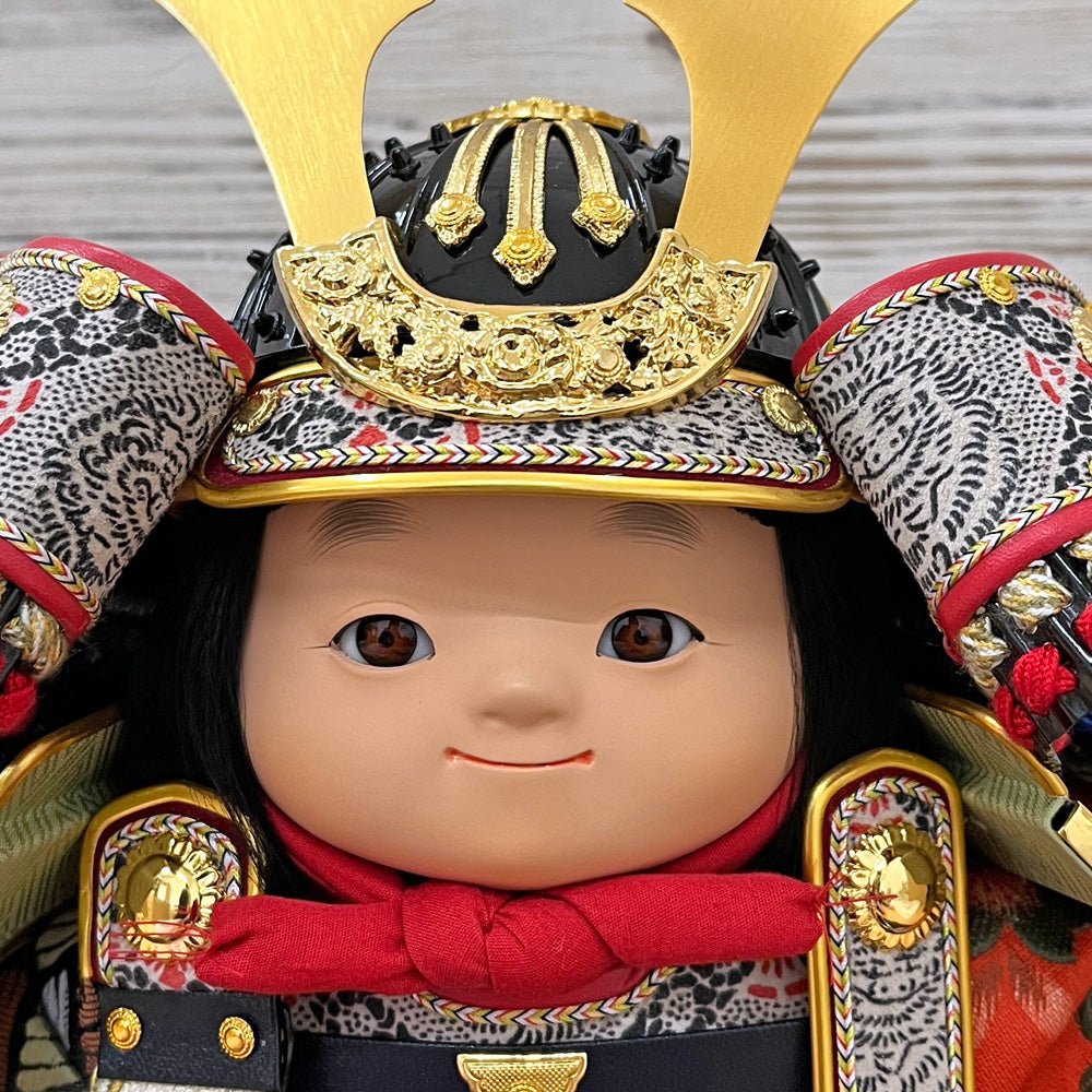 横幅30.5cm｜ケース入り 五月人形 天真(てんま) ｜節句人形｜ ガラス