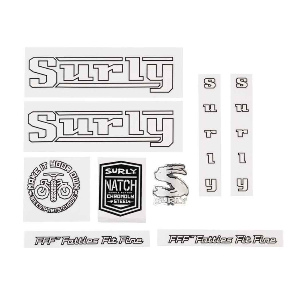 SURLY* pacer decal set (white) - BLUE LUG GLOBAL ONLINE STORE