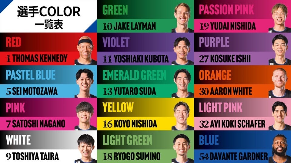 グッズ】2025-26シーズン「選手カラー」グッズ販売のお知らせ