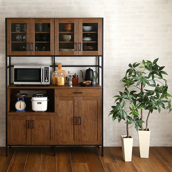 ヴィンテージワイド食器棚 GREACK-グリック- [GCK-18120] | 家具通販の