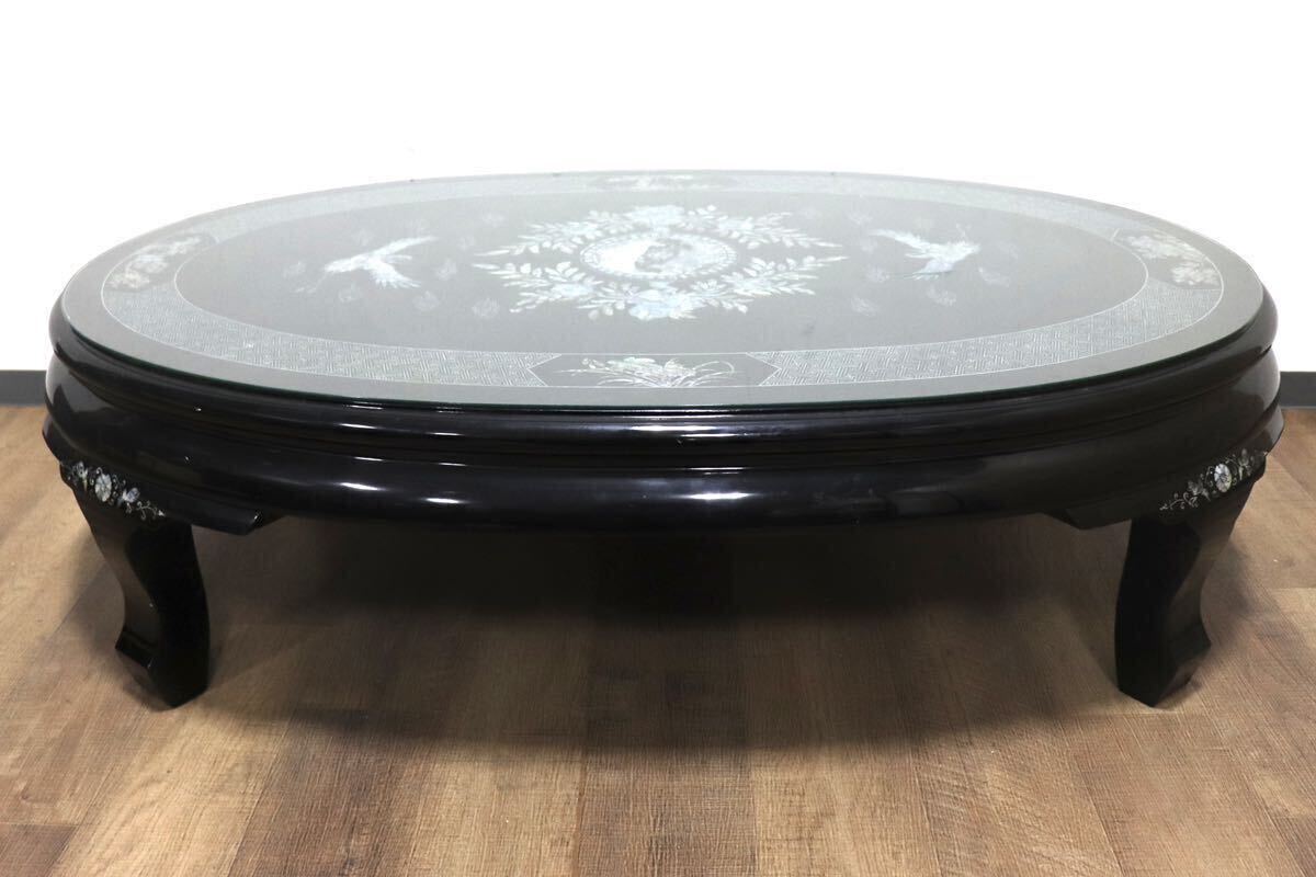 GMHS197○螺鈿細工 李朝家具 韓国美術 座卓 センターテーブル リビング