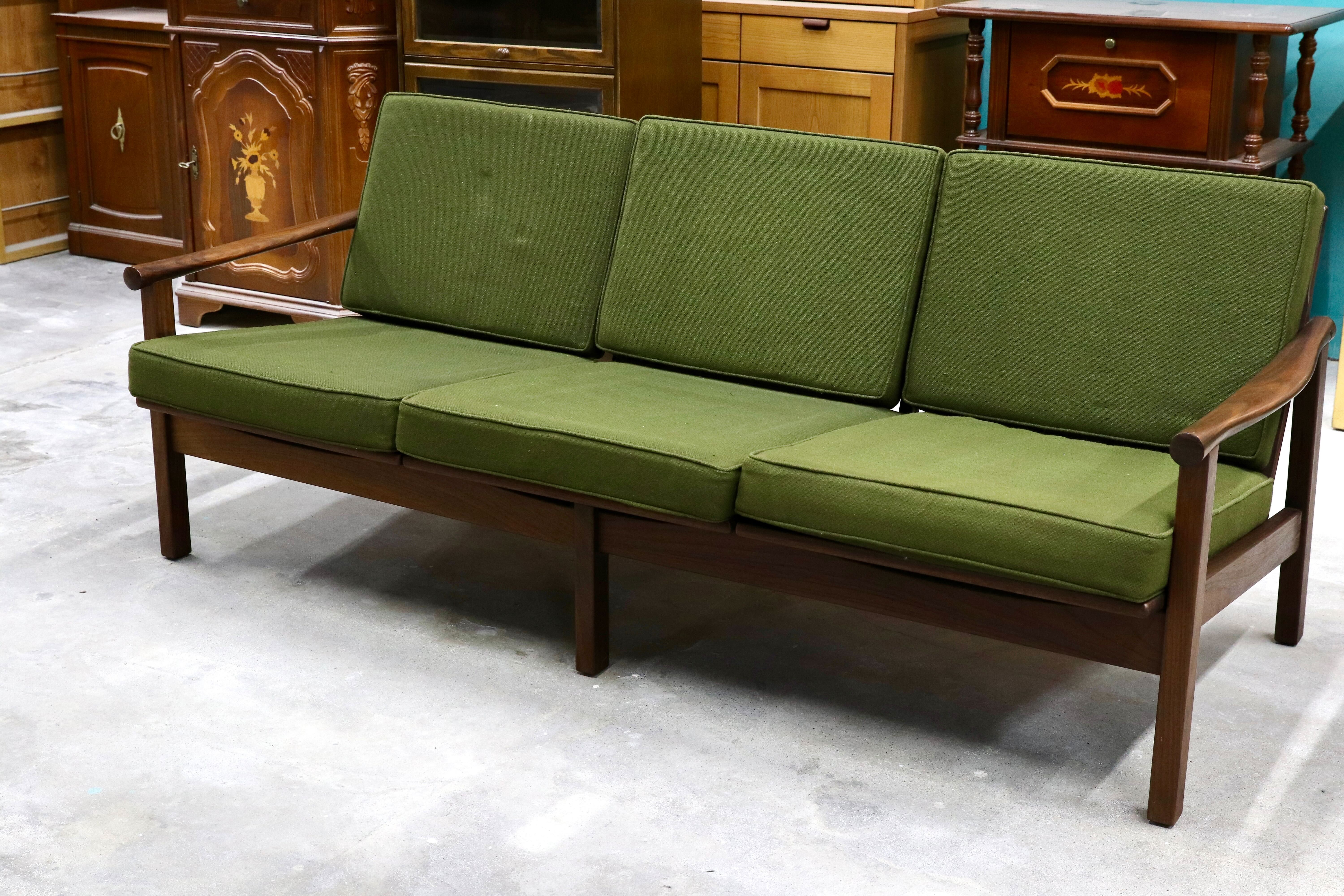 GMHS533C○オールドマルニ / maruni 孔雀 60年代 3人掛けソファ