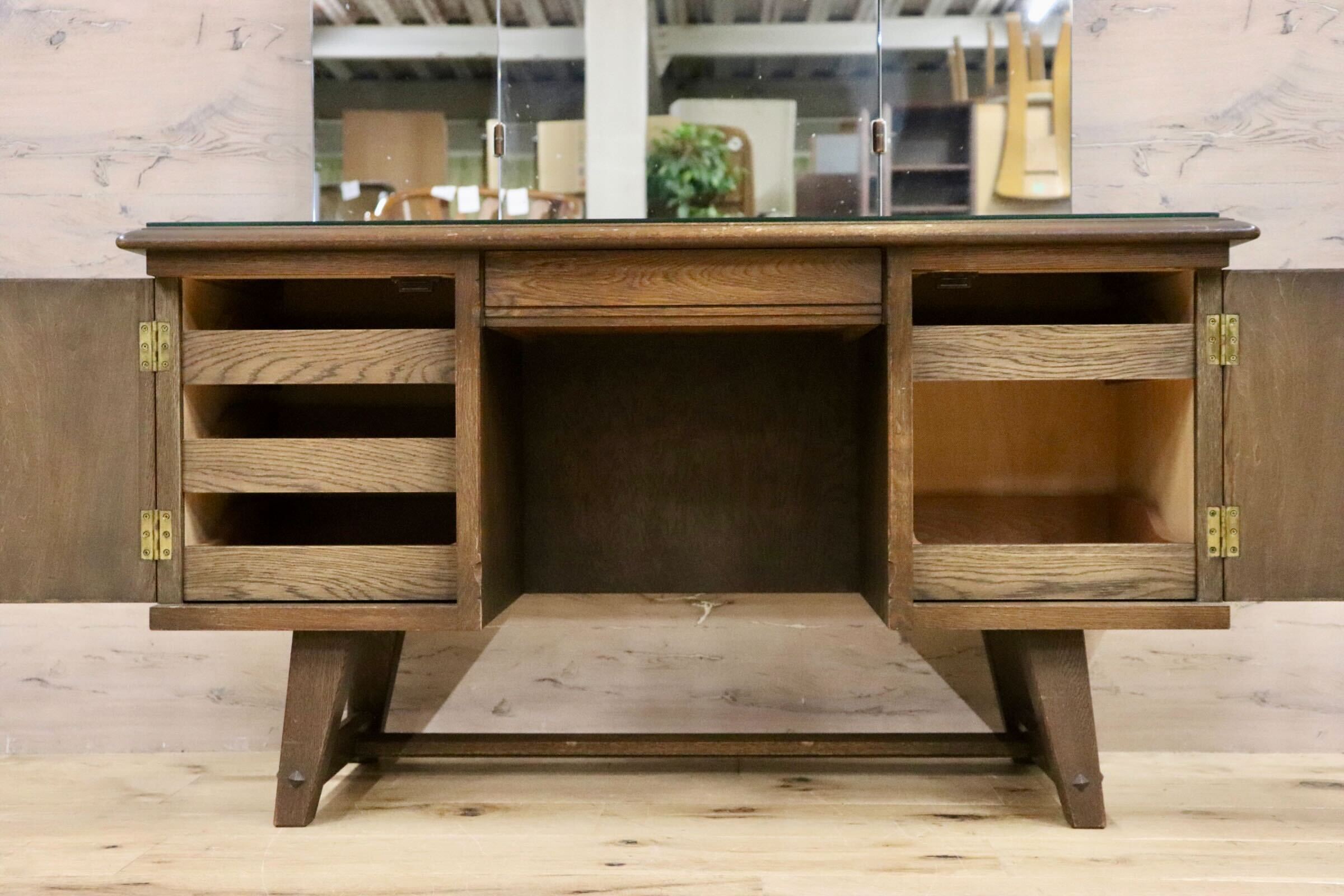 GMGK535○神戸家具 洋家具 永田良介商店 三面鏡 ドレッサー 鏡台