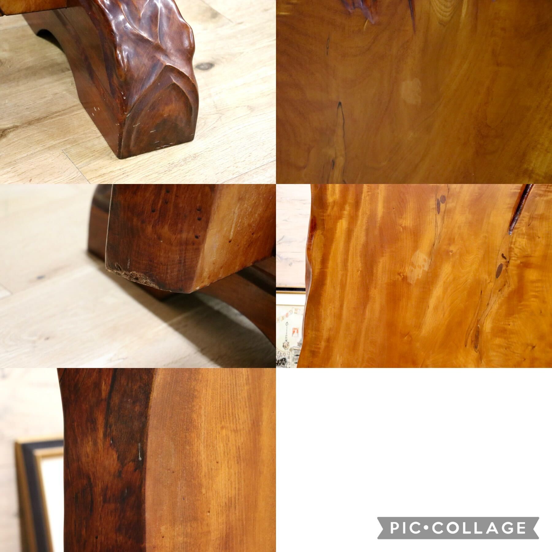 GMGH474○栃無垢材 一枚板 衝立 パーテーション オブジェ 和室 座敷