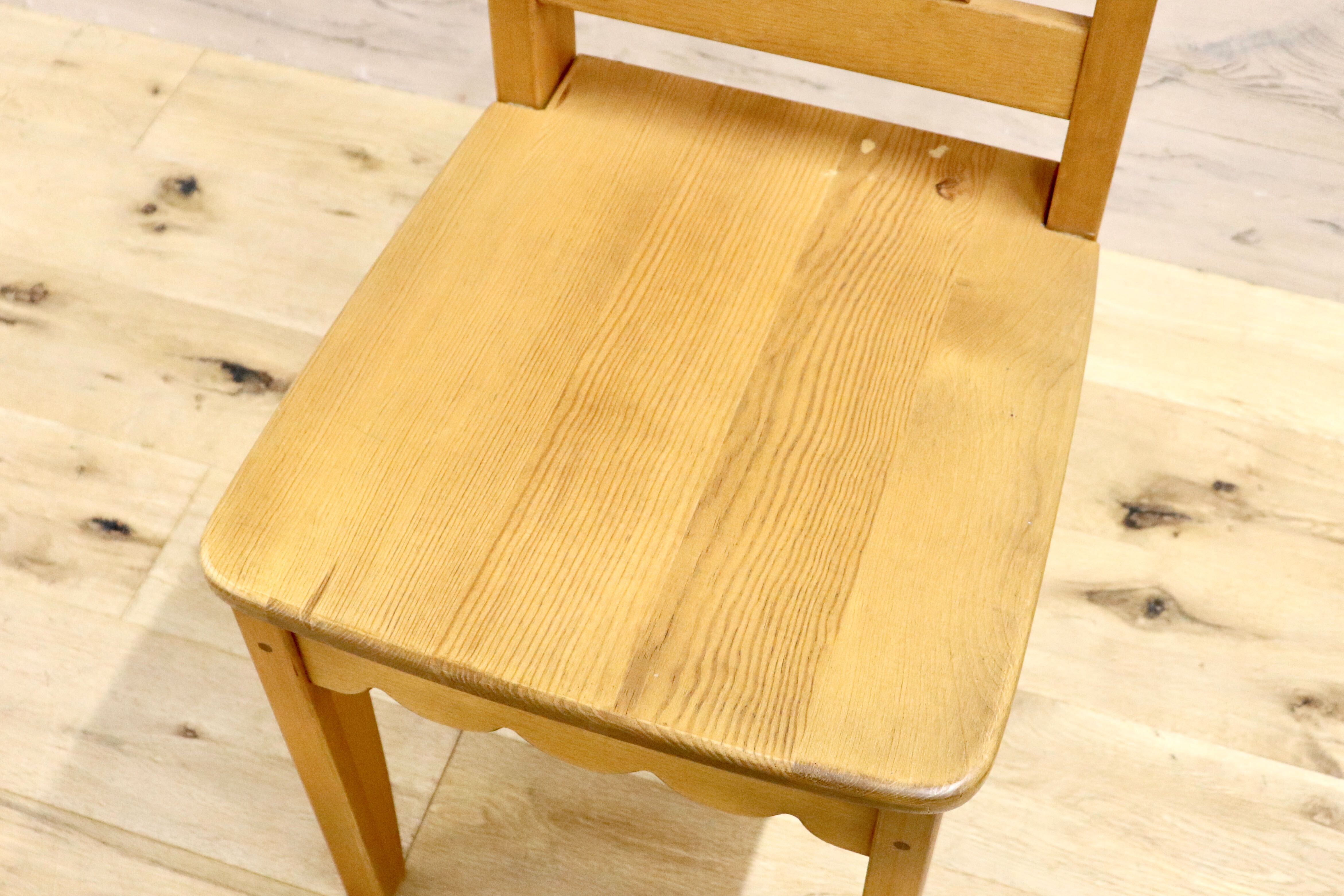 GMHK355○カントリー調 デスクチェア ダイニングチェア ハート パイン