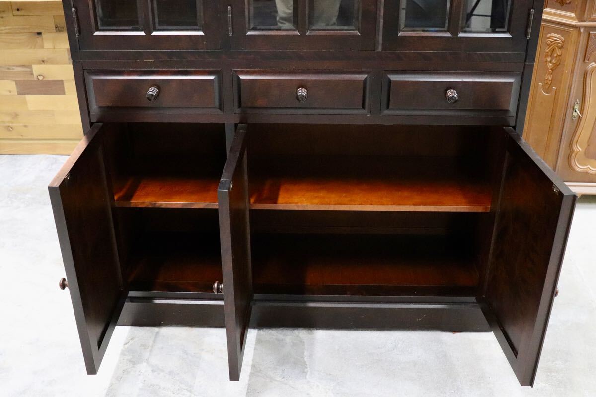 GMHH291○北海道民芸家具 食器棚 水屋棚 キャビネット 飾り棚 飛騨産業