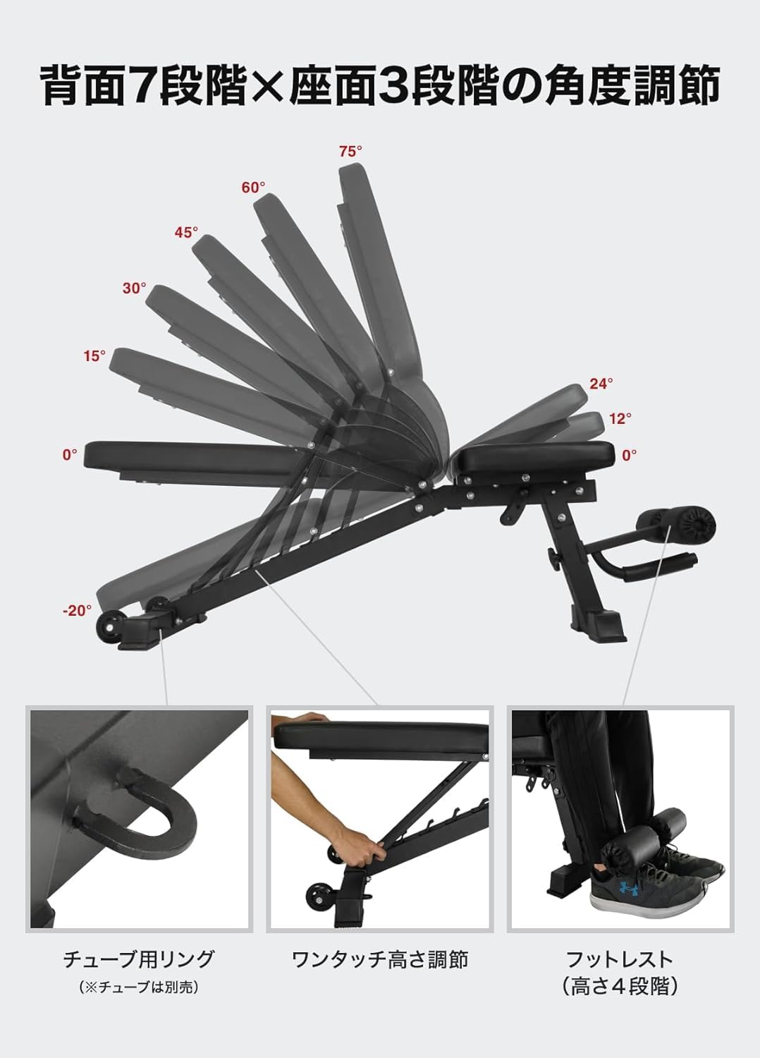 月額1,980円レンタルプラン：STEADY トレーニングベンチ ‎ST123