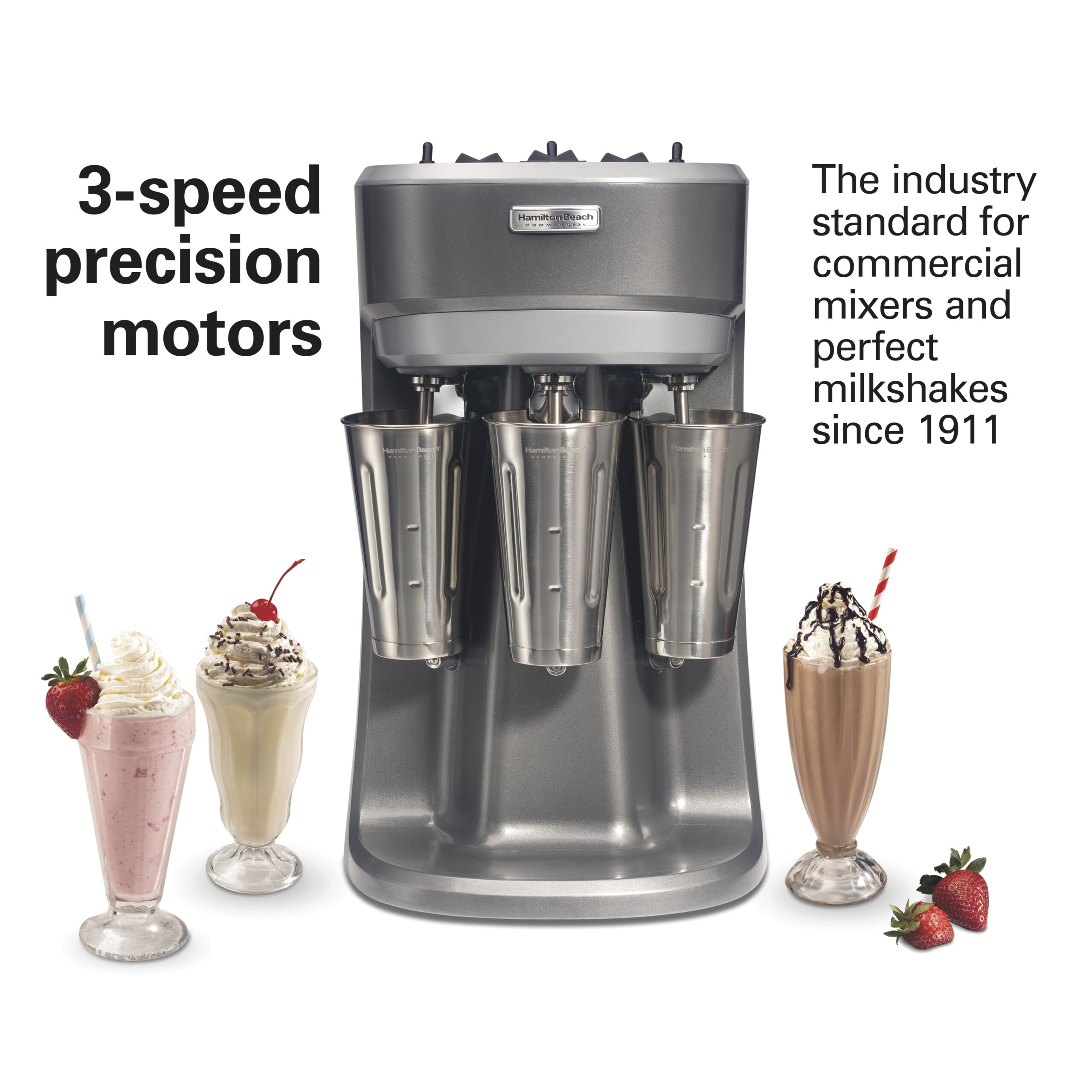 Commercial Triple-Spindle Drink Mixer