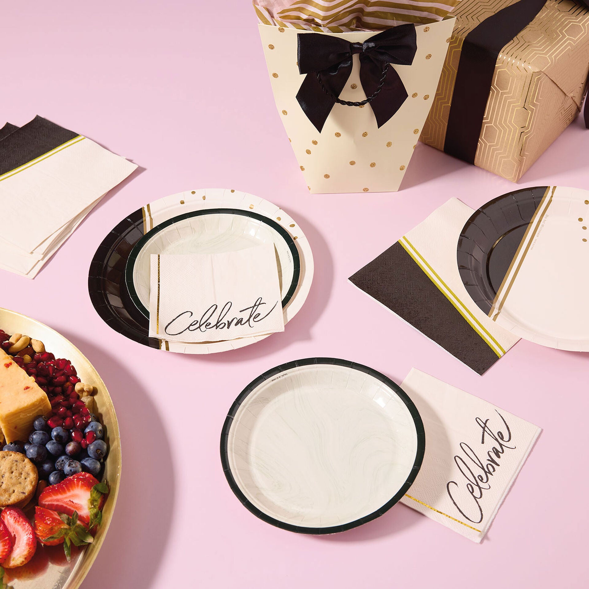 アウトレット】Gray and White Marbled Dessert Plates, Set of 8