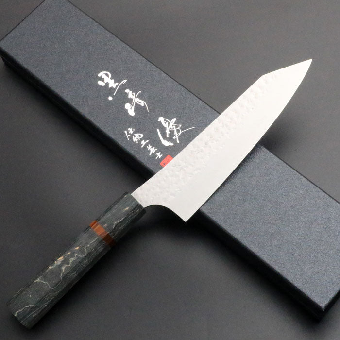 黒崎優 「閃光・鋭」文化 包丁 170mm スタビライズドウッド柄 ISETAN