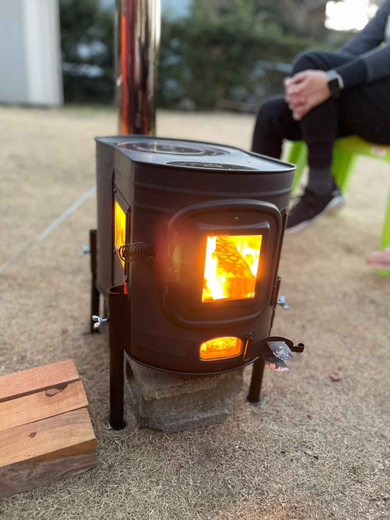 ホンマ製作所「ステンレスストーブコンロセット APS-48DX」で薪