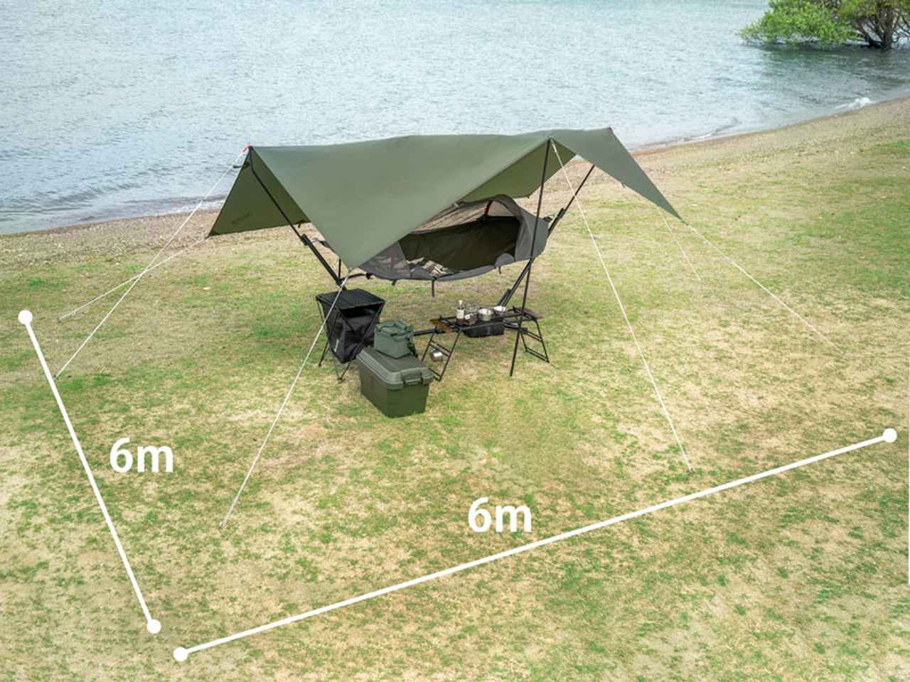 DOD 自立型ハンモック「トゥリーイラヘン」発売！タープ&ポールがつい