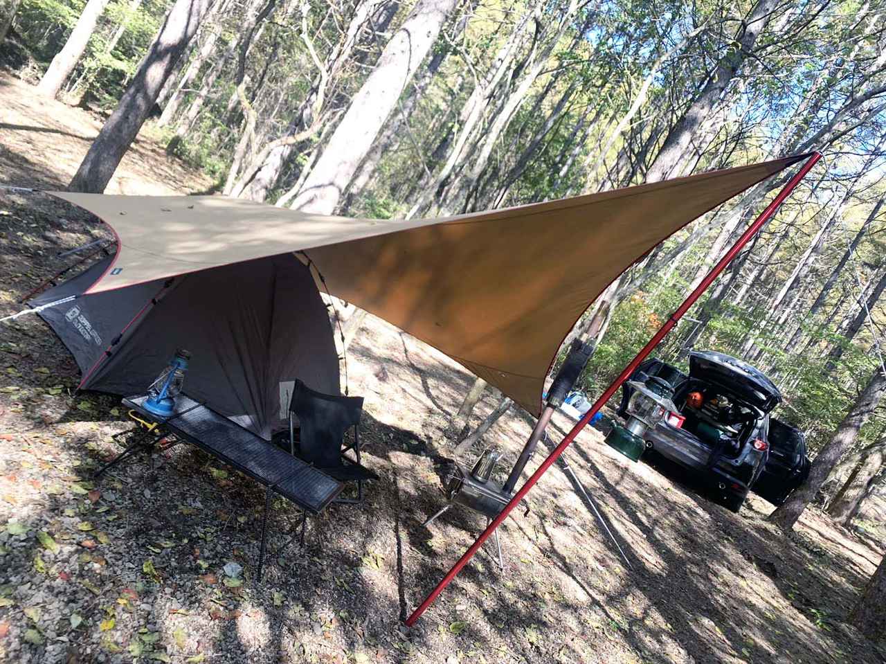 ソロキャンプ用タープと侮るなかれ！ 使い道いろいろテンマクデザイン