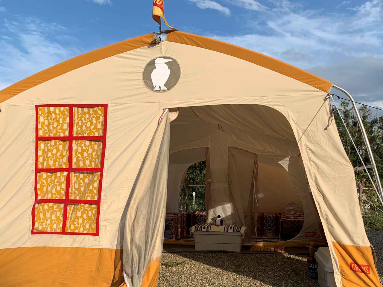 CHUMS（チャムス）「コヤテントT/C5」レビュー】自然の中に家を建てた