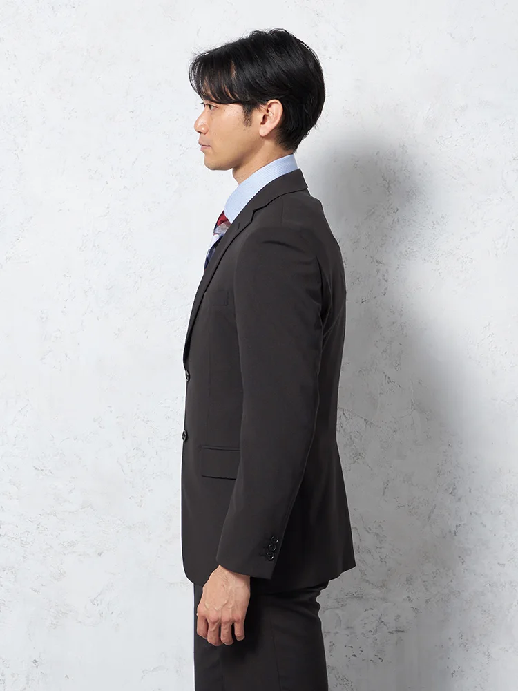 スーツ 2つボタン【WEB限定】4WAYストレッチ マイクロチェック
