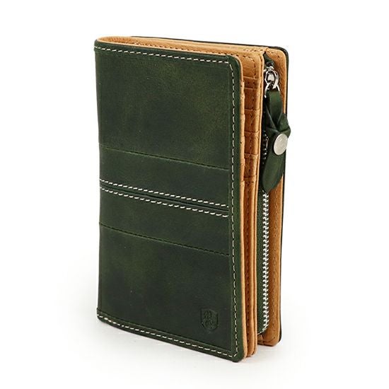 MOUSTACHE 二つ折り財布 バッファロー革×豚革 DBR-5409 | ハーヴェスト