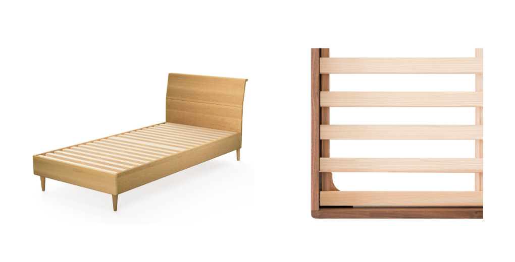 月光 右テーブル付きベッド ベッドフレームのみ | 飛騨産業株式会社