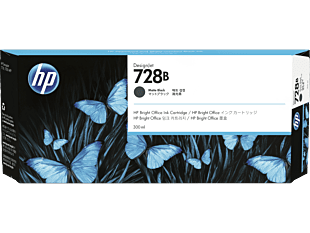 HP 728B DesignJet 霧面黑300 毫升墨盒- (3WX30A) - 店鋪HP.com 香港
