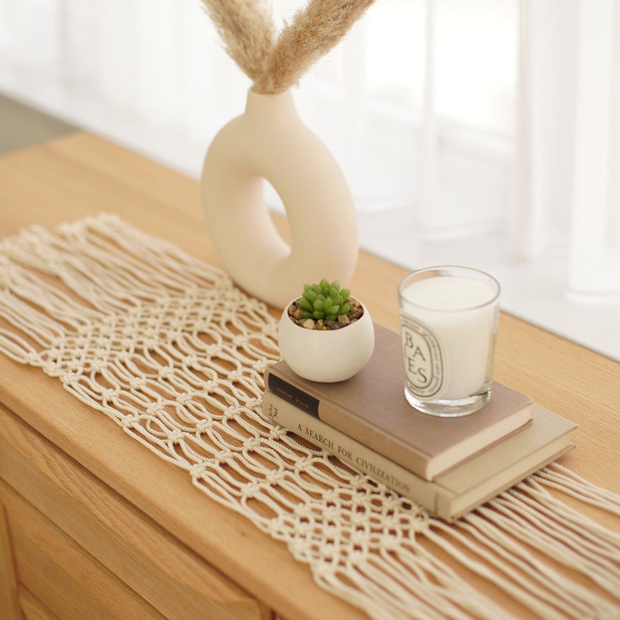 マクラメのテーブルランナー＆ナプキンリング【送料無料】 – Craftie