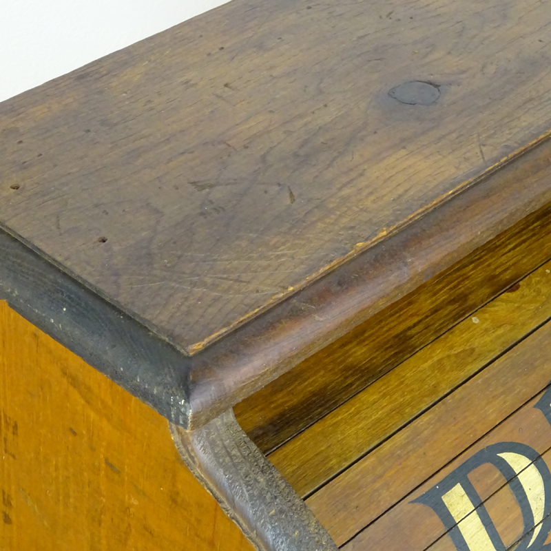 ヴィンテージ 木製 ロールトップ ブレッド ボックス | アンティーク