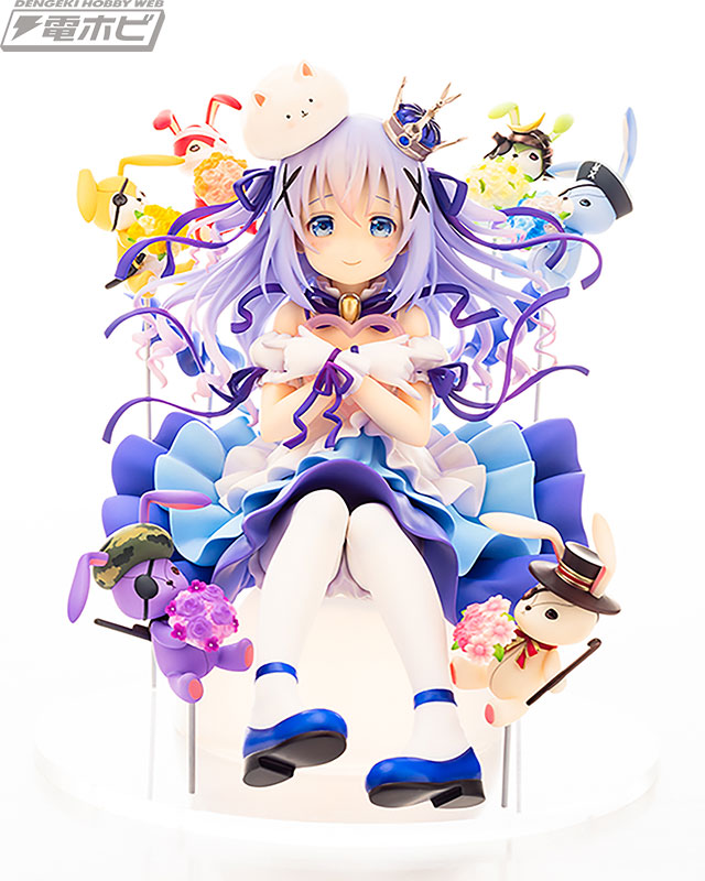 ごちうさ』のチノがラビットたちに囲まれたファンタジックな姿で