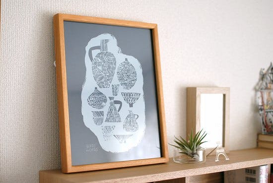 取扱い終了】BIRDS' WORDS/Utsuwa/ポスター(シルクスクリーン) - 北欧