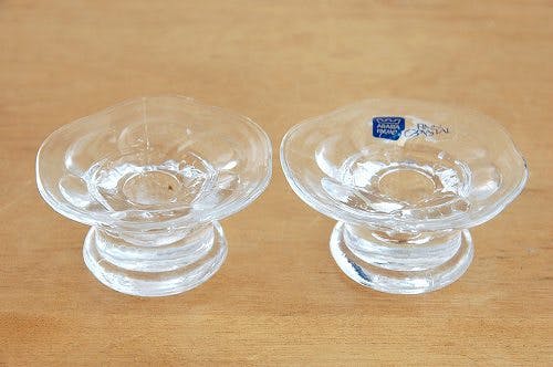 ARABIA/アラビア/ガラス製キャンドルスタンド2個セット - 北欧