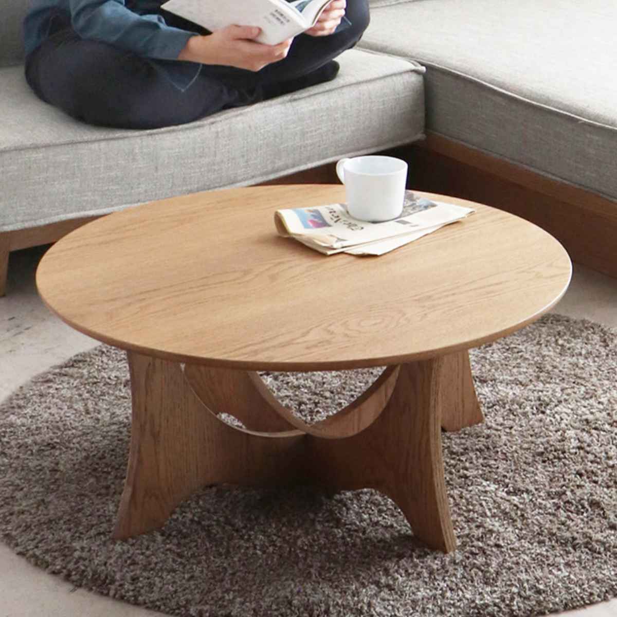 ローテーブル 丸型 高さ36cm センターテーブル メディチ – ハウジー