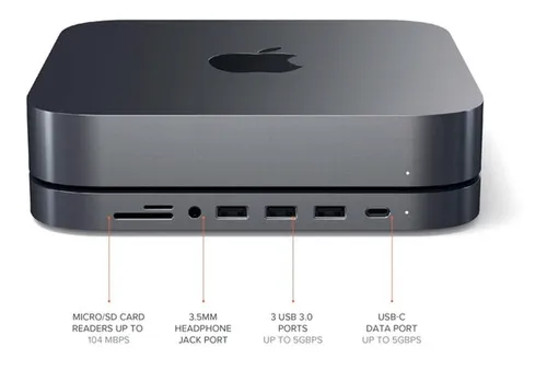 Hub Usb-c Satechi Base P/ Mac Mini 6 Portas Space Gray | Frete grátis