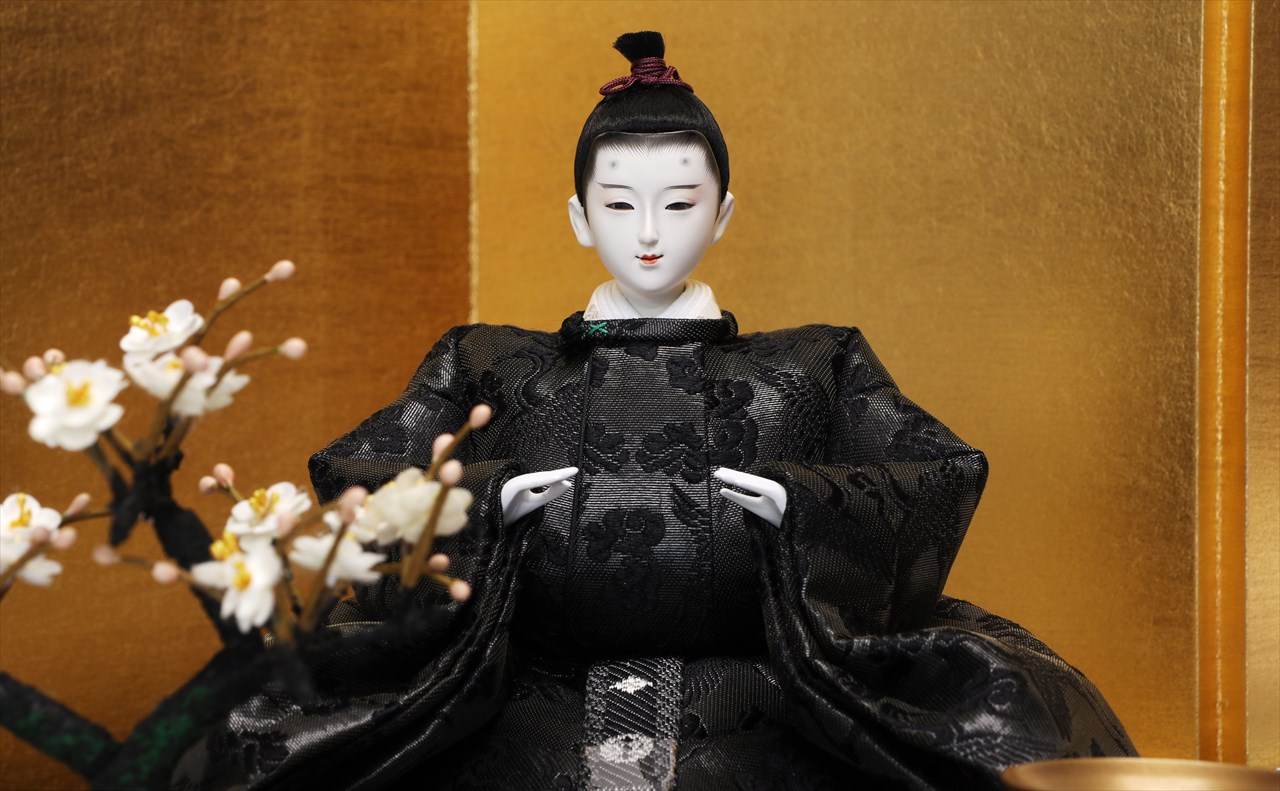 ひいな 清水久遊 正絹漆織 雲鶴「金色雲へ鶴舞ふや」 - 人形舗 福順号