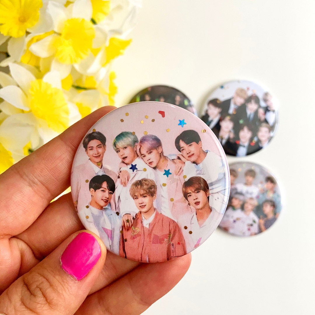 BTS Merch Kpop Pins - BTS Pins - Bangtan Boys Kpop Pinback Button