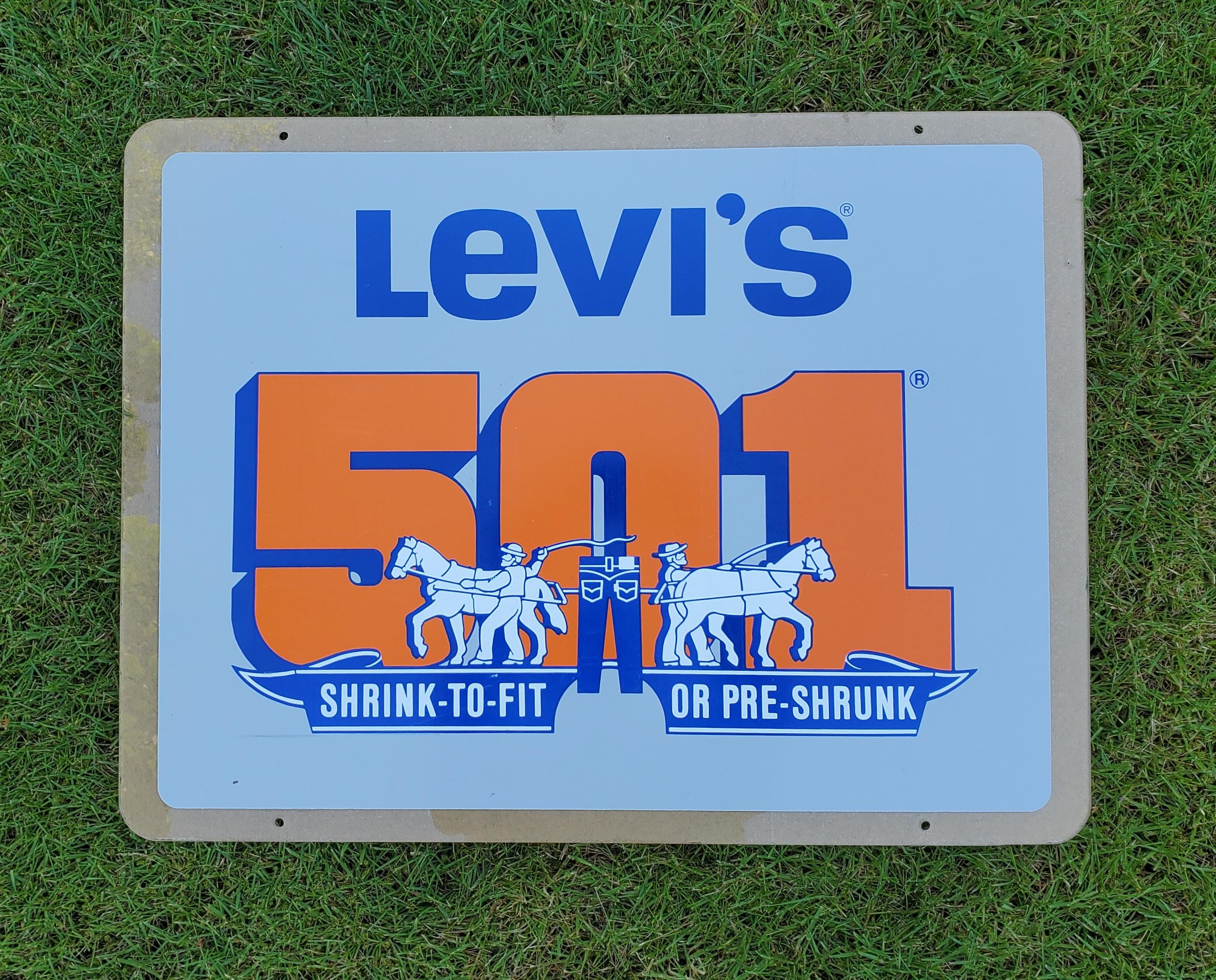 Vintage Levis Sign - Etsy