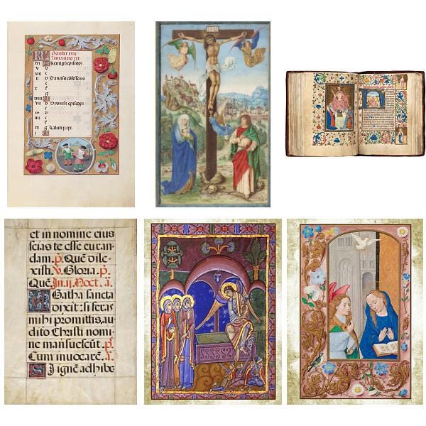 中世の装飾写本50ページ - 15世紀の画像、時祷書、ルネサンス時代の