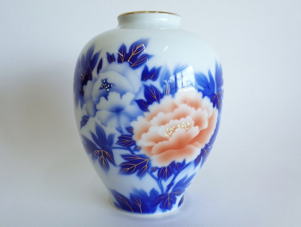 Fukagawa Flower Vase, Vintage Japanese FUKAGAWA-SEIJI Fine