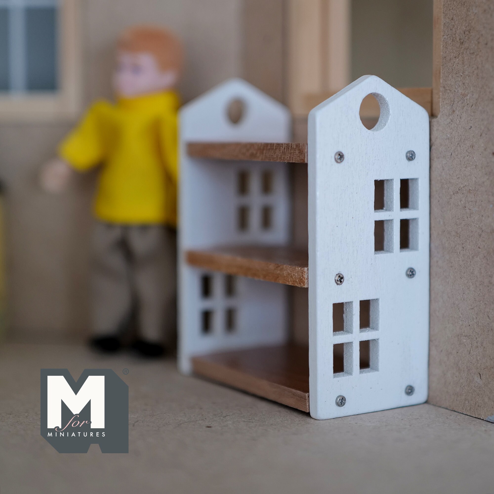 ドールハウス用品 ミニチュア木製ラック 1:12スケール シューラック