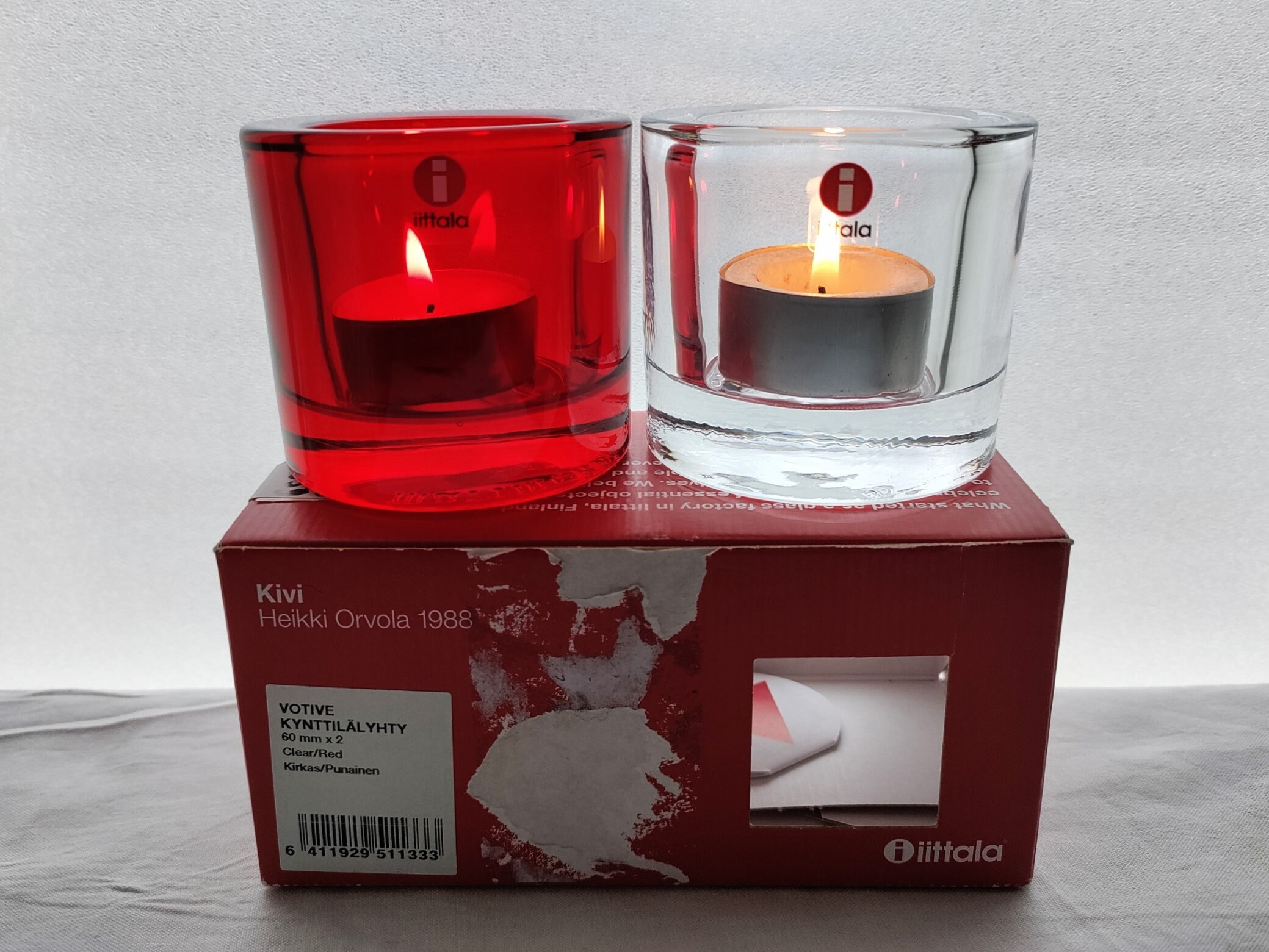 イッタラ：オリジナルパッケージ入りKIVIキャンドルホルダー2個セット