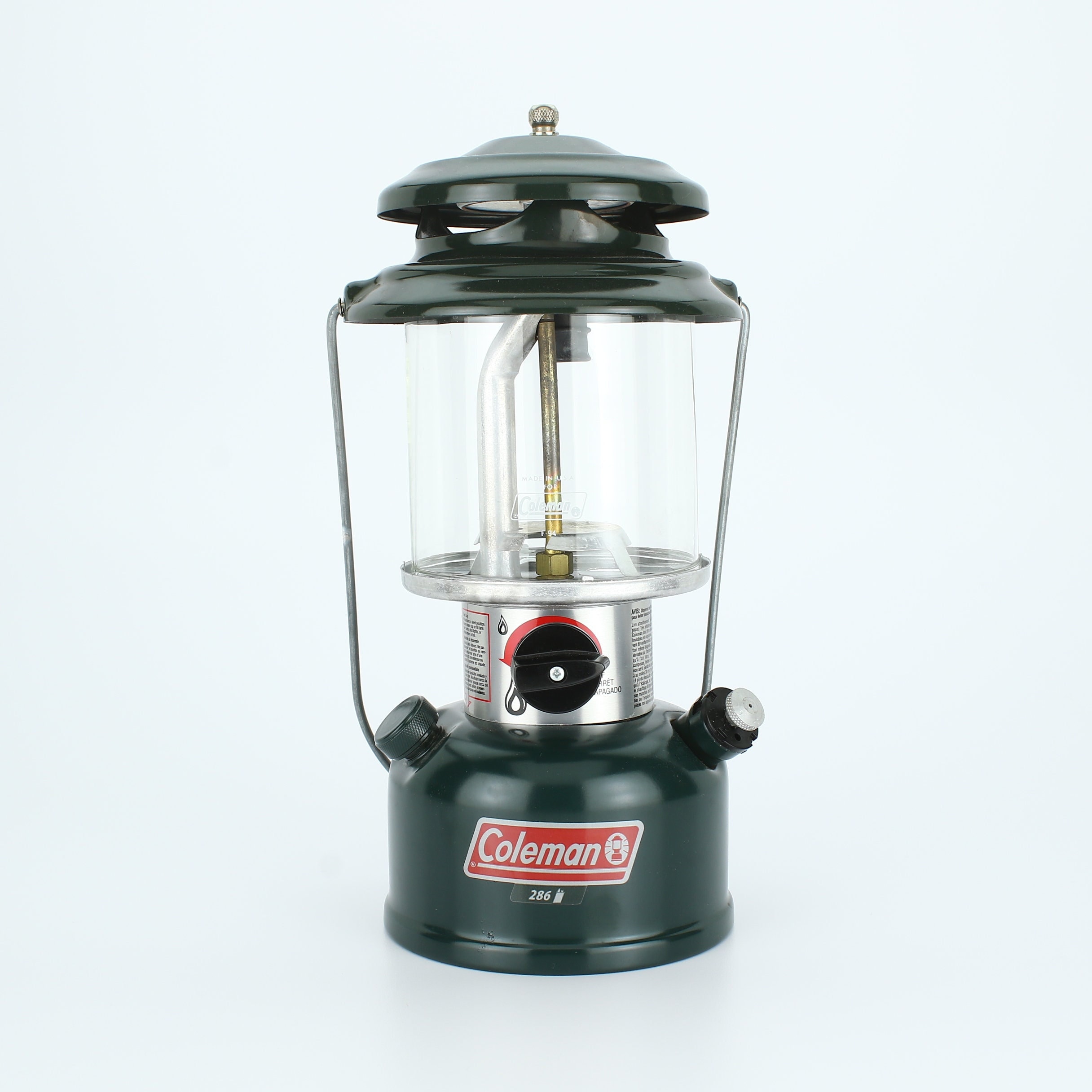 Vintage Coleman 286A Lantern, Green Camping Utility Light, USA