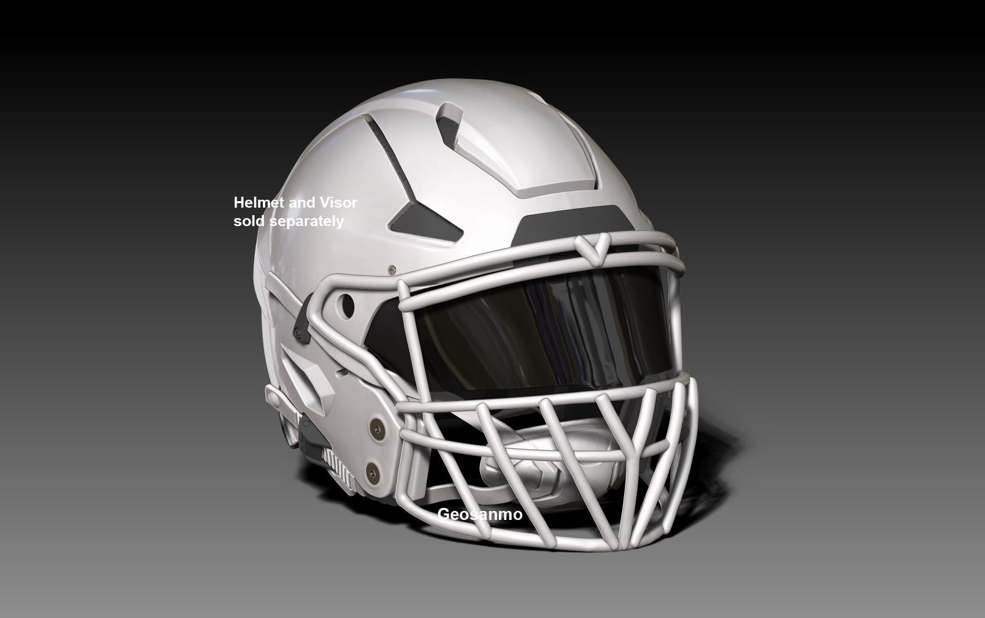 NFL Riddell AXIOMヘルメット用フェイスマスクパックIII Geosanmo 3D